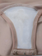 Detailed view of the inner gusset of a Velmora bodysuit, featuring a soft cotton lining for hygiene and a triple-hook adjustable closure for a perfect fit.